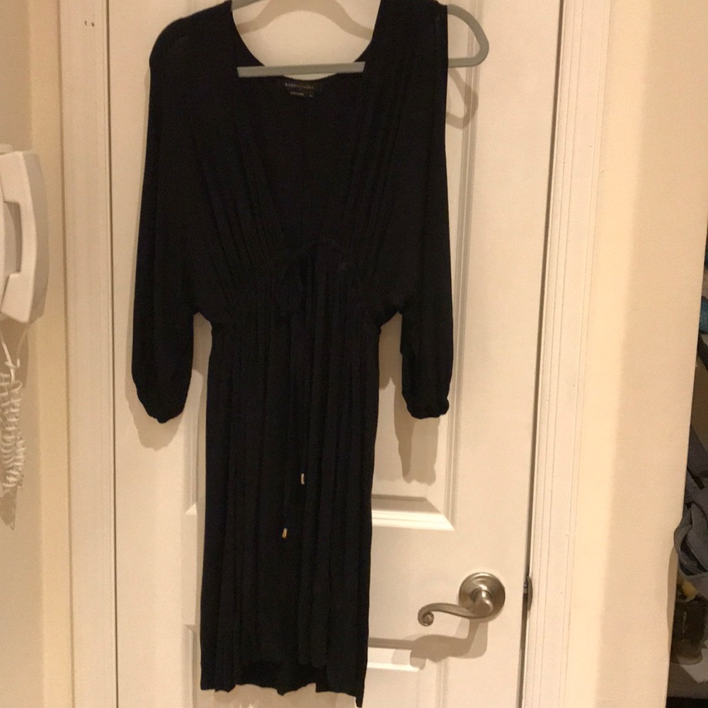BCBG Maxazria Black Drawstring Dress